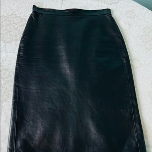 Gucci Black Leather Skirt Size 42